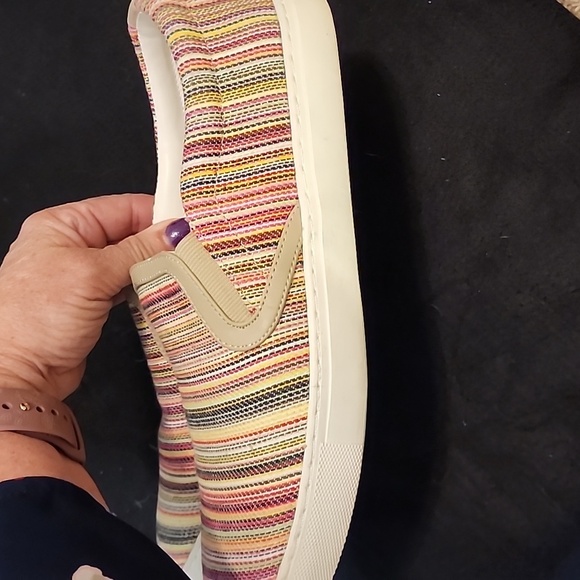 Sam Edelman “Peony” Multi Color Slip On Sneakers Size 9 Fabric Casual Shoes - Picture 5 of 9